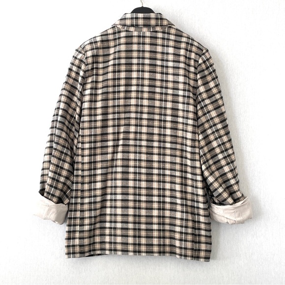 We The Free Plaid Oversized Blazer Jacket - Picture 6 of 12